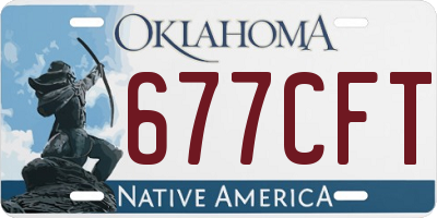 OK license plate 677CFT