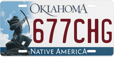 OK license plate 677CHG