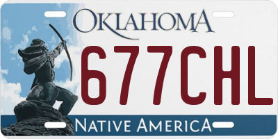 OK license plate 677CHL