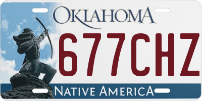 OK license plate 677CHZ