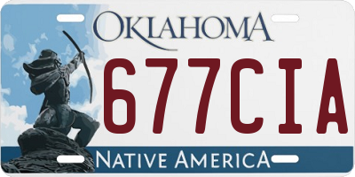 OK license plate 677CIA