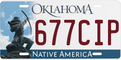 OK license plate 677CIP