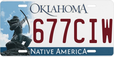 OK license plate 677CIW