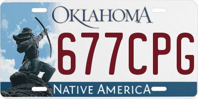 OK license plate 677CPG
