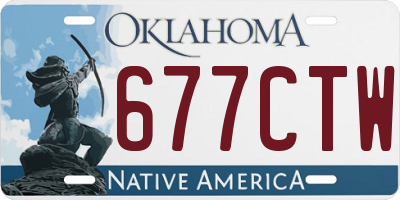 OK license plate 677CTW