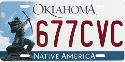 OK license plate 677CVC