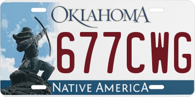 OK license plate 677CWG