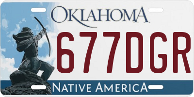 OK license plate 677DGR