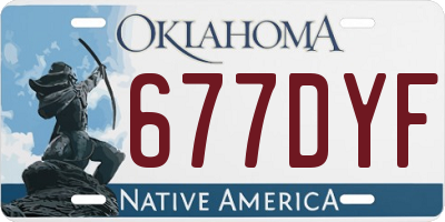 OK license plate 677DYF
