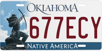 OK license plate 677ECY