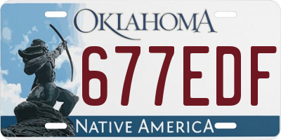 OK license plate 677EDF