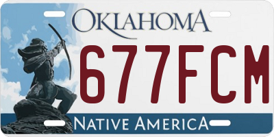 OK license plate 677FCM