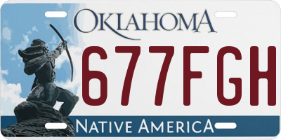 OK license plate 677FGH