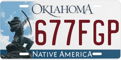 OK license plate 677FGP