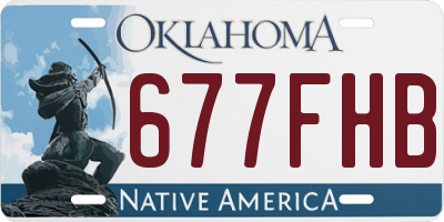 OK license plate 677FHB