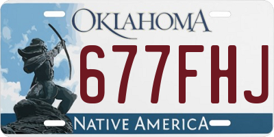 OK license plate 677FHJ