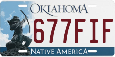OK license plate 677FIF