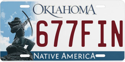 OK license plate 677FIN