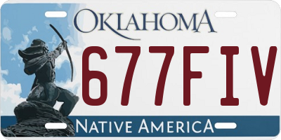 OK license plate 677FIV