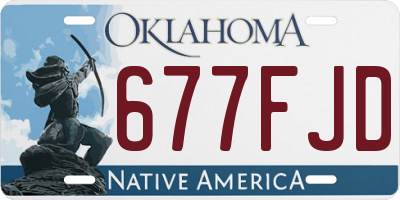 OK license plate 677FJD
