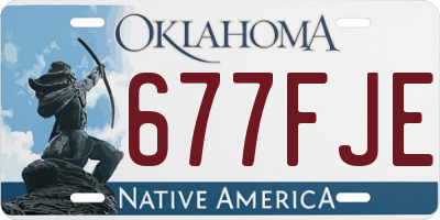 OK license plate 677FJE