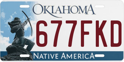 OK license plate 677FKD