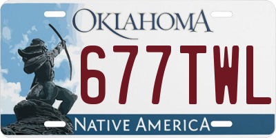 OK license plate 677TWL