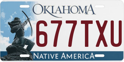 OK license plate 677TXU