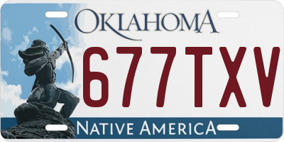 OK license plate 677TXV