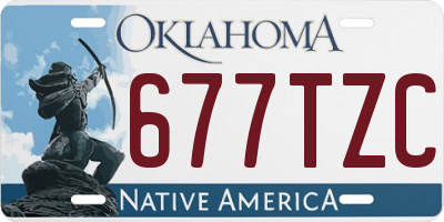 OK license plate 677TZC
