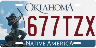 OK license plate 677TZX