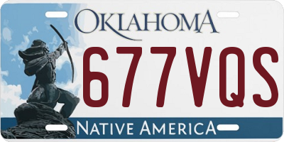 OK license plate 677VQS