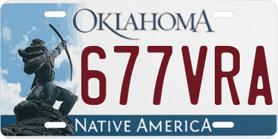 OK license plate 677VRA