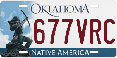 OK license plate 677VRC