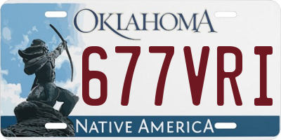 OK license plate 677VRI