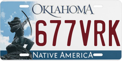 OK license plate 677VRK