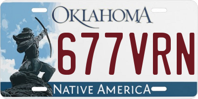 OK license plate 677VRN