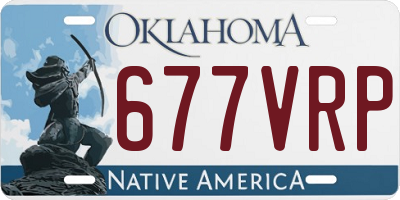 OK license plate 677VRP