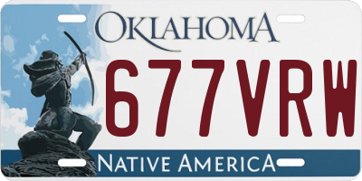 OK license plate 677VRW