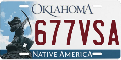 OK license plate 677VSA