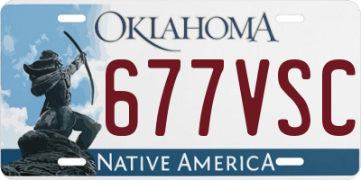 OK license plate 677VSC
