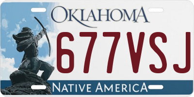 OK license plate 677VSJ