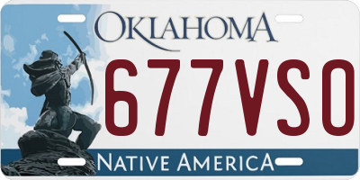 OK license plate 677VSO
