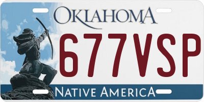 OK license plate 677VSP