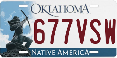 OK license plate 677VSW