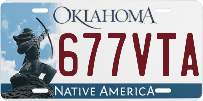 OK license plate 677VTA