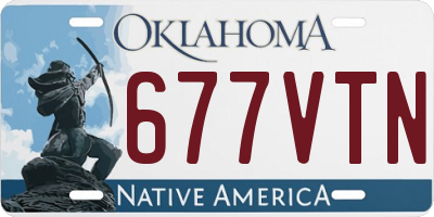 OK license plate 677VTN