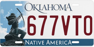 OK license plate 677VTO