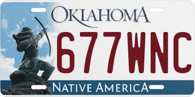 OK license plate 677WNC