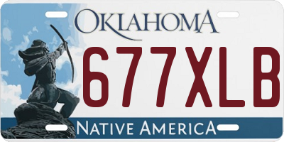 OK license plate 677XLB